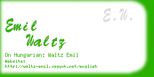 emil waltz business card